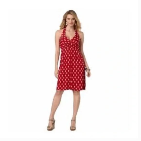Red Polka Dot Halter Dress - Picture 13 of 13